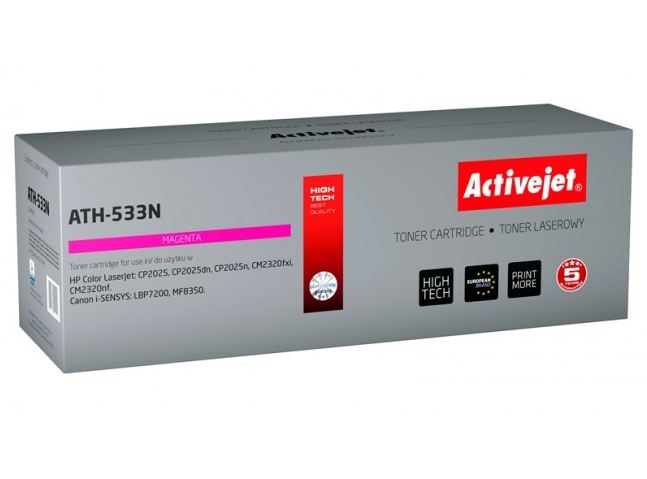 Toner Activejet ATH-533N (do Canon Hewlett Packard  zamiennik HP 304A/Canon CRG-718M CC533A supreme 2800str. magenta)