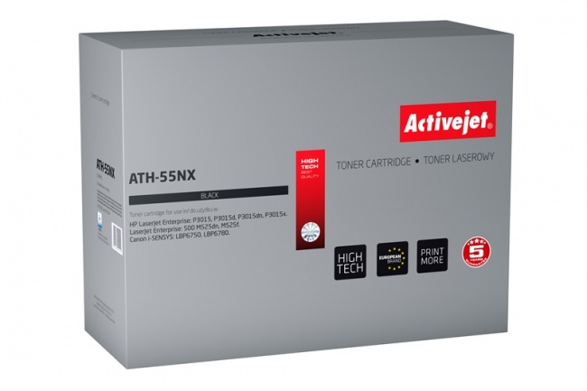 Toner Activejet ATH-55NX (do Canon Hewlett Packard  zamiennik HP 55X/Canon CRG-724H CE255X supreme 12500str. czarny)